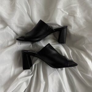 Steve Madden Black Mules with Chunky Heel